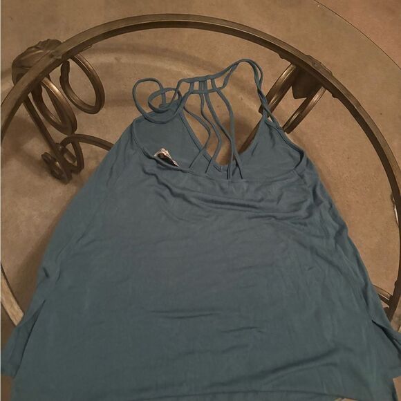 Express Teal tank with back strappy detail - Picture 3 of 3